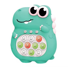 Детская Развивающая Интерактивная Игрушка Антистресс Электронный Pop It Pro 5 Режимов + Подсветка Поп Ит Динозавр Зелёный