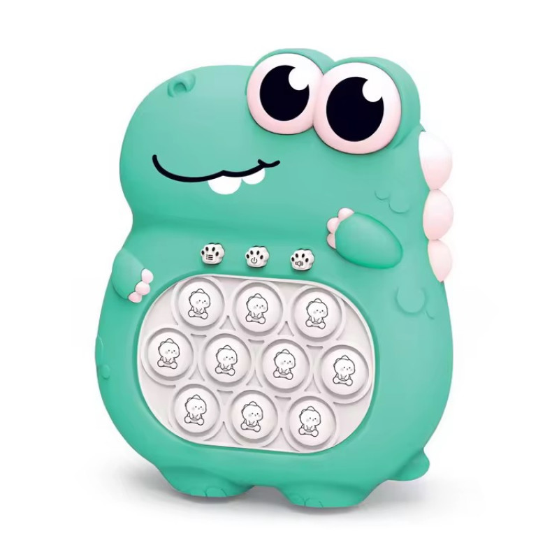 Детская Развивающая Интерактивная Игрушка Антистресс Электронный Pop It Pro 5 Режимов + Подсветка Поп Ит Динозавр Зелёный