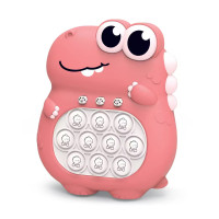 Детский Электронный Портативный Pop It Pro Динозавр с Подсветкой 5 Режимов Развивающая Игрушка Антистресс Поп Ит Розовый