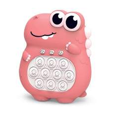 Детский Электронный Портативный Pop It Pro Динозавр с Подсветкой 5 Режимов Развивающая Игрушка Антистресс Поп Ит Розовый