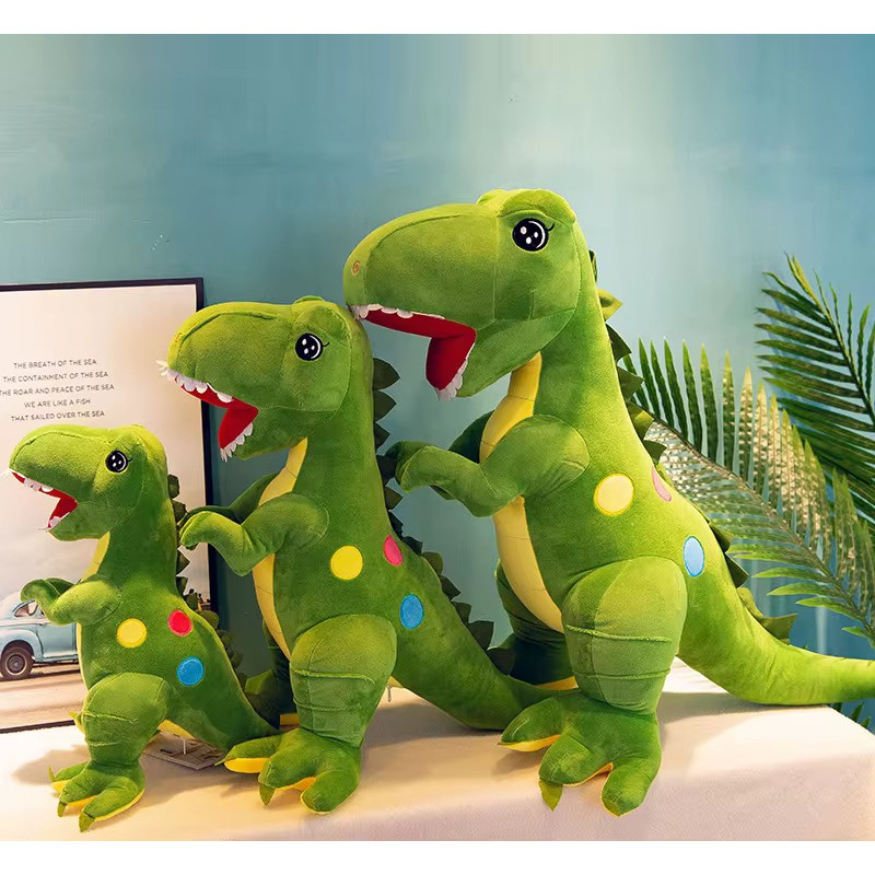 Большой Мягкий Динозавр Гигант Плюшевая Коллекционная Игрушка 100 см Зеленый