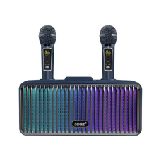 Портативная Переносная Караоке Система SDRD С Двумя Беспроводными Bluetooth Микрофонами + RGB Подсветкой Для Дома и Вечеринок SD319Pro