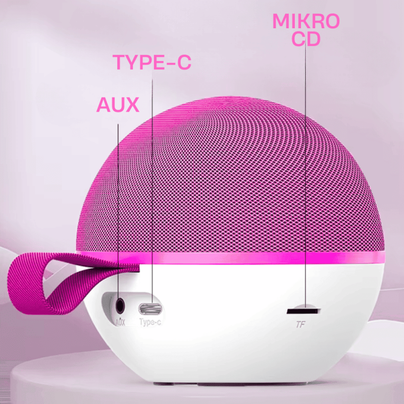 Беспроводная Мини Караоке Система T97 Переносная Портативная Bluetooth Колонка на 2 Микрофона + Функция Смены Голоса + LED Подсветка Фиолетовая