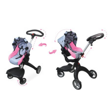 Коляска Для Ляльок Трансформер 2 в 1 Обертові Колеса + Регульована Ручка + Дитяче Ліжко