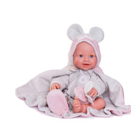 Іспанська Новонароджена Лялька Пупс з Кліпаючими Очима Antonio Juan Дівчинка Немовля П'є Воду Ходить на Горщик 42 см