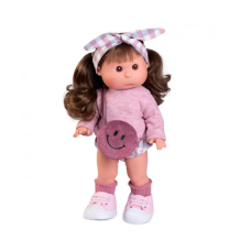 Испанская Виниловая Кукла с Волосами Ирис Antonio Juan Оригинальная Девочка Брюнетка с Сумочкой Iris 38 см