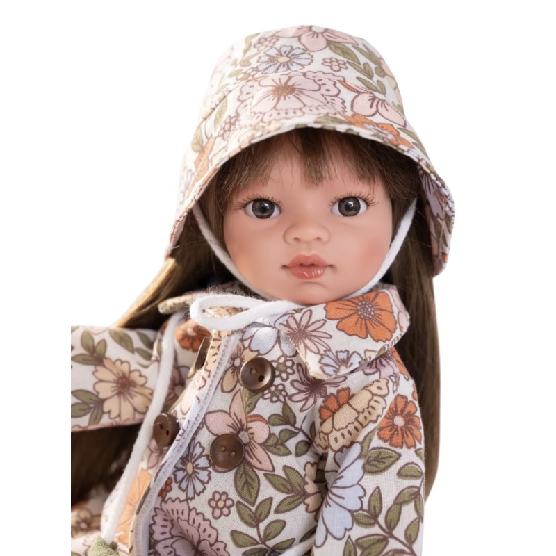 Коллекционная Виниловая Испанская Кукла Antonio Juan Оригинальная Девочка Брюнетка Эмили 33 см Антонио Хуан