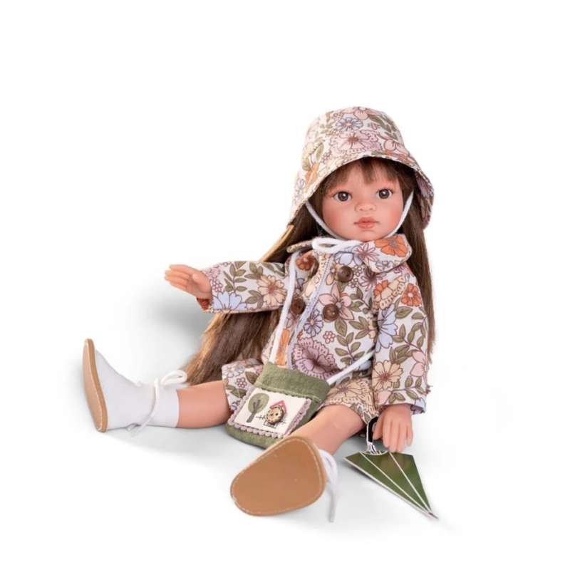 Коллекционная Виниловая Испанская Кукла Antonio Juan Оригинальная Девочка Брюнетка Эмили 33 см Антонио Хуан