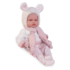 Испанская Кукла Antonio Juan Виниловый Пупс Новорожденная Девочка с Механизмом BabyDoo с Ушками 50 см