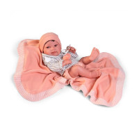 Вініловий Іспанський Пупс Реборн Antonio Juan Новонароджений Хлопчик з Пледом Антоніо Хуан 42 см