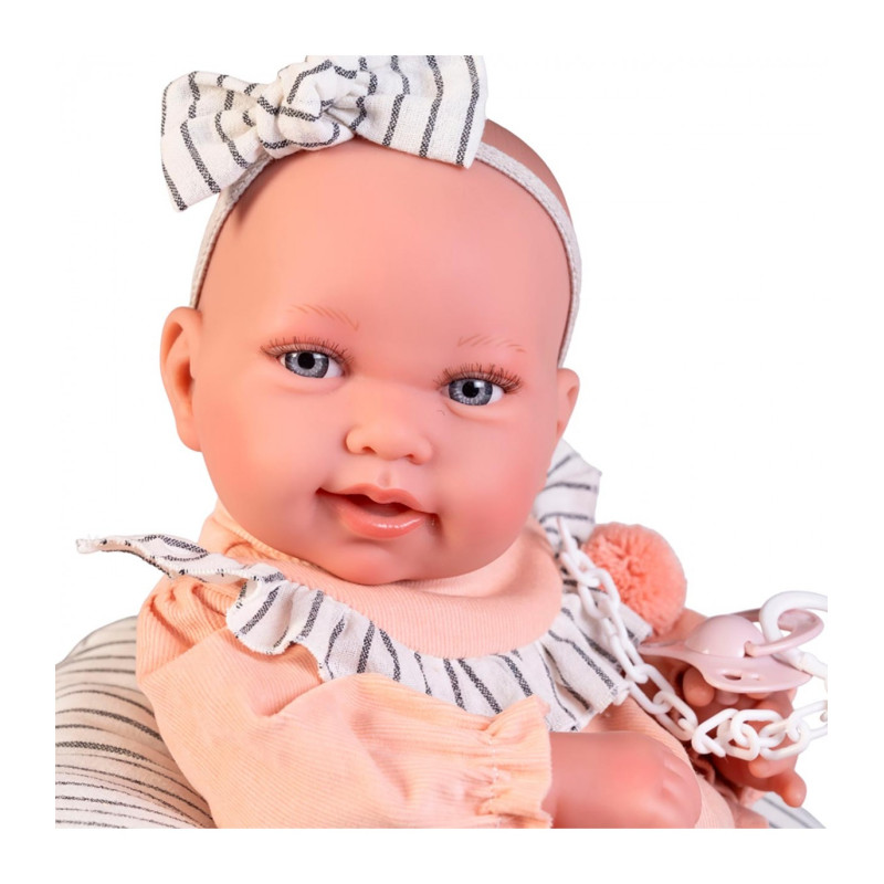 Винил Силиконовая Испанская Кукла Девочка Пупс Antonio Juan Новорожденный Младенец с Подушкой 42 см