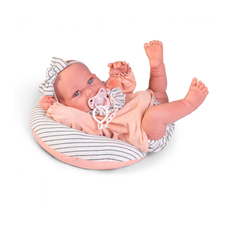 Винил Силиконовая Испанская Кукла Девочка Пупс Antonio Juan Новорожденный Младенец с Подушкой 42 см
