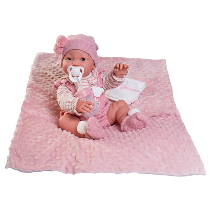 Испанский Пупс Младенец с Закрывающимися Глазами Antonio Juan Новорожденная Девочка Писает Ходит на Горшок 42 см