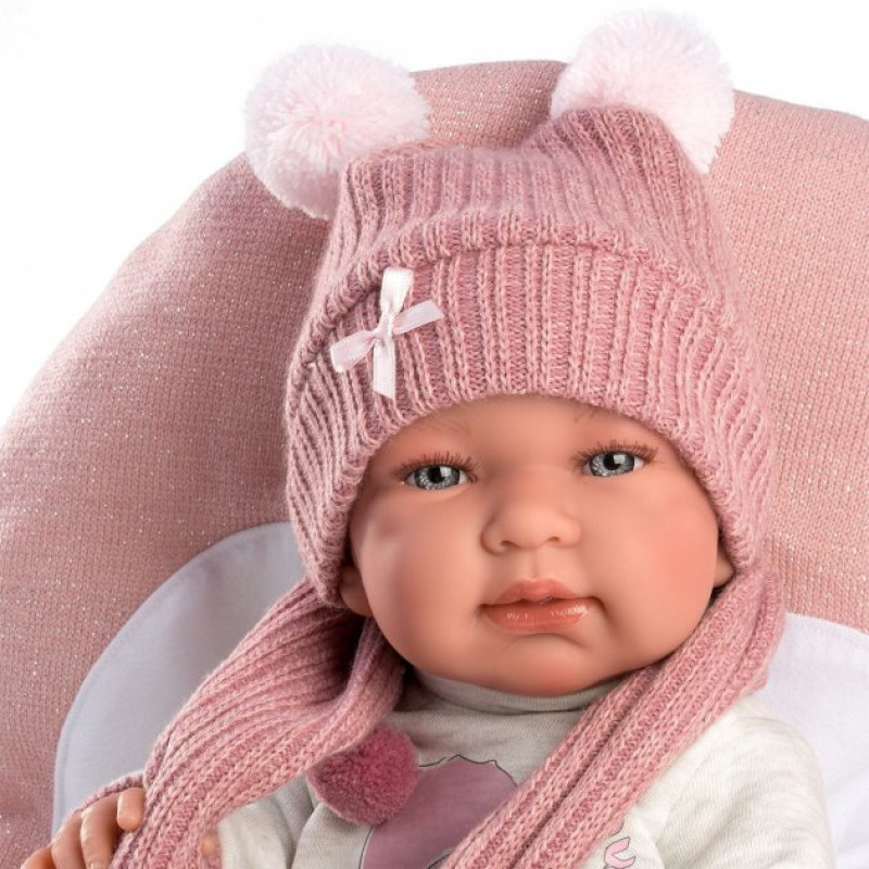 Силиконовая Коллекционная Кукла Реборн Ллоренс Испанская Кукла Reborn Девочка Карла ( Виниловая Кукла ) Llorens Оригинал Высота 42 см