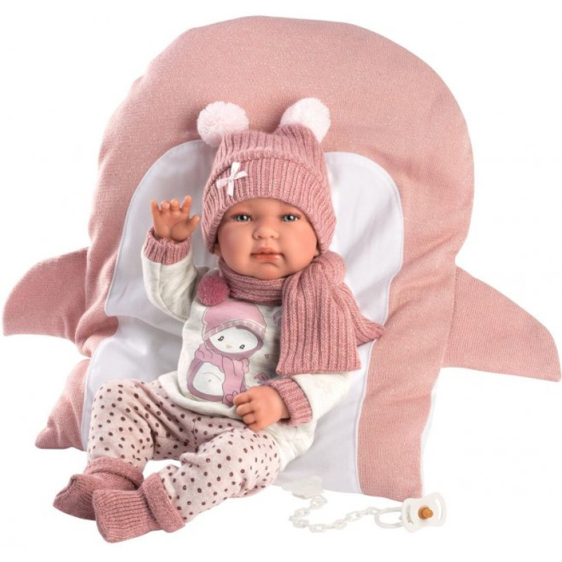 Силиконовая Коллекционная Кукла Реборн Ллоренс Испанская Кукла Reborn Девочка Карла ( Виниловая Кукла ) Llorens Оригинал Высота 42 см