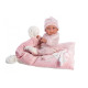 Испанская Кукла Ллоренс Новорождённый Виниловый Пупс Анатомичная Девочка 42 см в Розовой Одежде с Соской и Пледом LLorens