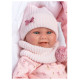 Испанская Анатомическая Кукла Ллоренс Новорождённая Виниловая Девочка Пупс в Подвесной Люльке Rosa 40 см Llorens