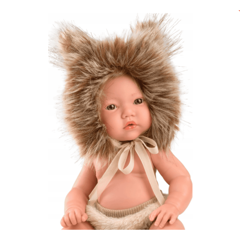 Испанская Кукла Ллоренс Виниловая 30 см Новорождённый Малыш Львёнок Анатомическая Девочка LLorens Mini Baby Lion в Подарочной Упаковке