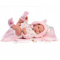 Испанская Виниловая Кукла Ллоренс Новорождённый Пупс Девочка Люсия 40 см с Соской и Пледом LLorens