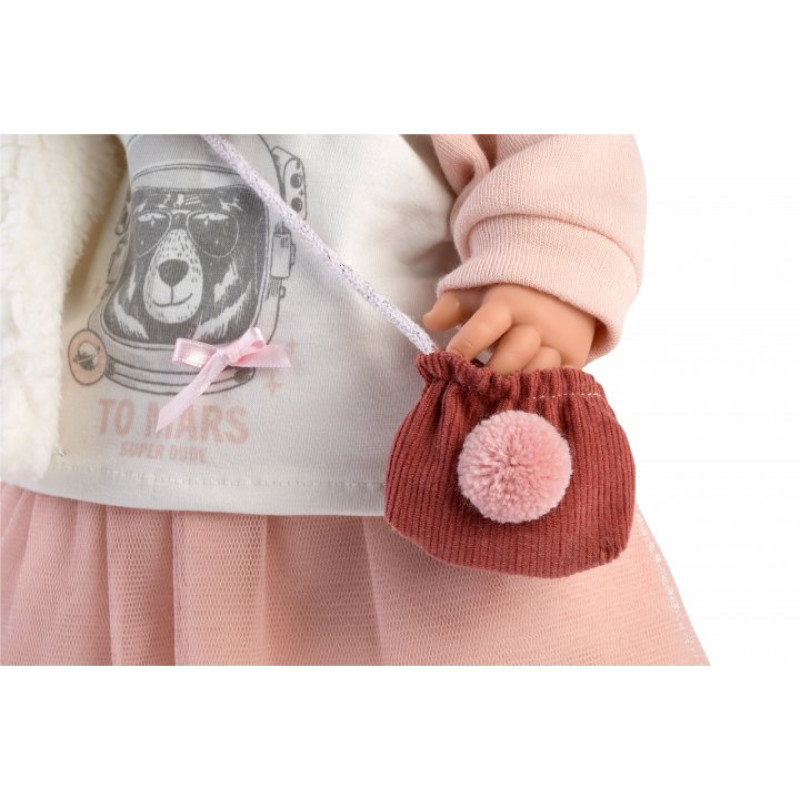 Кукла Llorens Плачущая Большая 42 см Испанская Виниловая Кукла Звуковая с Хвостиками