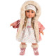 Испанская Кукла Llorens Виниловая Коллекционная Девочка с Белыми Длинными Волосами 35 см