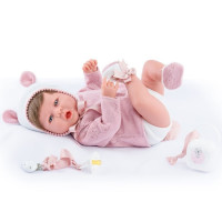 Испанская Винил Cиликоновая Кукла Реборн Новорождённый Младенец 3D Роспись Marina & Pau Девочка Martina Teddy Reborn с Волосами 45 см