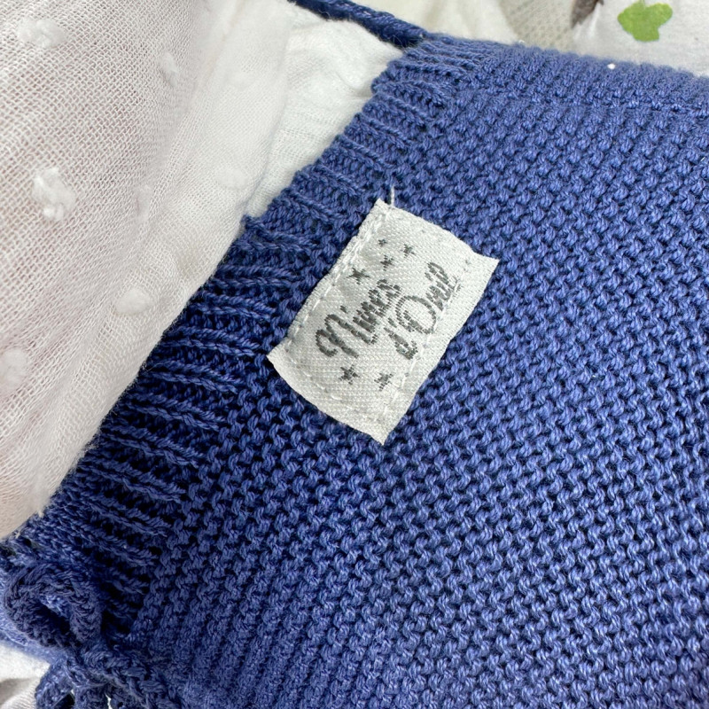 Испанская Винил Cиликоновая Кукла Реборн Новорождённый Младенец Премиум 3D Роспись Nines d'Onil Reborn Sandra Blue 48 см