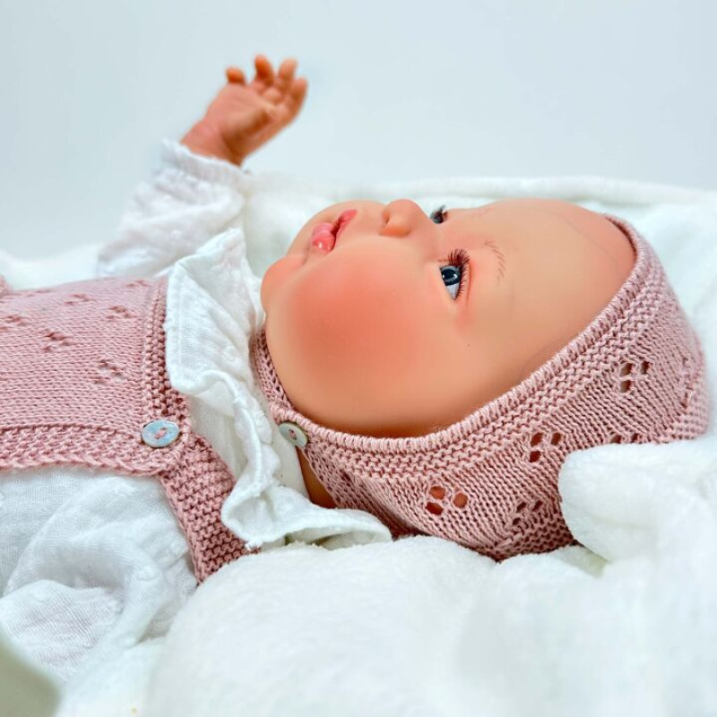 Испанская Кукла Реборн Винил Силиконовый Новорождённый Пупс Премиум 3D Роспись Nines d'Onil Sandra Pink 48 см