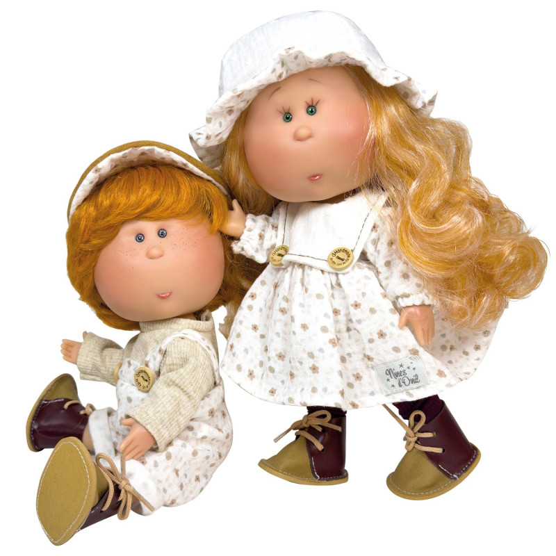 Испанская Кукла Миа Мальчик Мио Виниловый Рыжий с Волосами Нинес Mia Аutumn Nines d`Onil 30 см