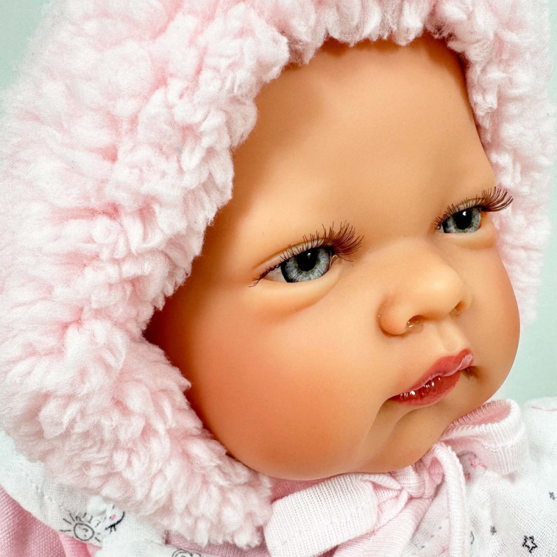 Испанская Винил Cиликоновая Кукла Реборн Новорожденный Младенец Девочка 3D Роспись Nines d'Onil Reborn 45 см