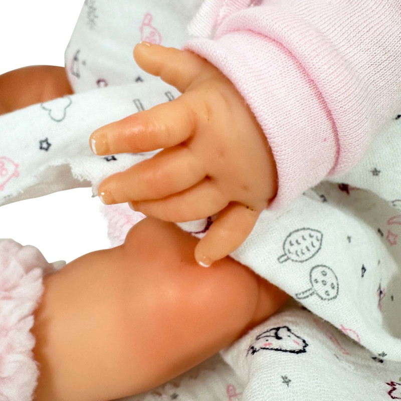 Испанская Винил Cиликоновая Кукла Реборн Новорожденный Младенец Девочка 3D Роспись Nines d'Onil Reborn 45 см