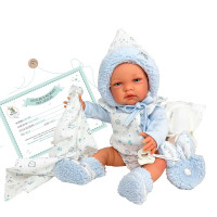 Іспанська Лялька Реборн Вініл Силіконовий Новонароджений Пупс Хлопчик 3D Розпис 45 см Nines d'Onil Reborn 45 см
