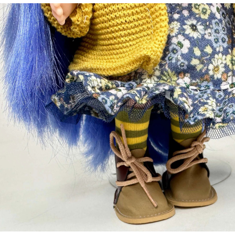 Кукла Миа Испанская Виниловая Большая Девочка с Синими Волосами Mia Украина Nines d`Onil 30 см