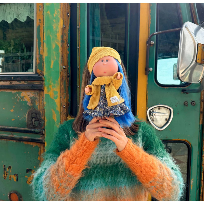 Кукла Миа Испанская Виниловая Большая Девочка с Синими Волосами Mia Украина Nines d`Onil 30 см