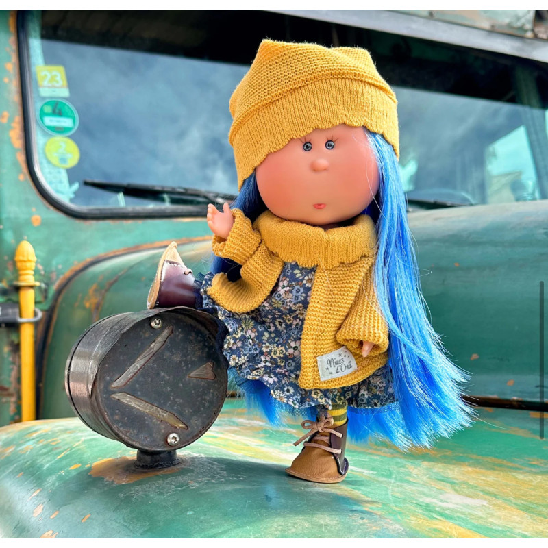 Кукла Миа Испанская Виниловая Большая Девочка с Синими Волосами Mia Украина Nines d`Onil 30 см