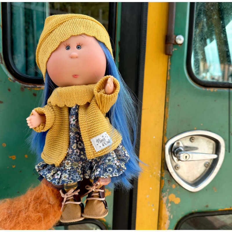 Кукла Миа Испанская Виниловая Большая Девочка с Синими Волосами Mia Украина Nines d`Onil 30 см