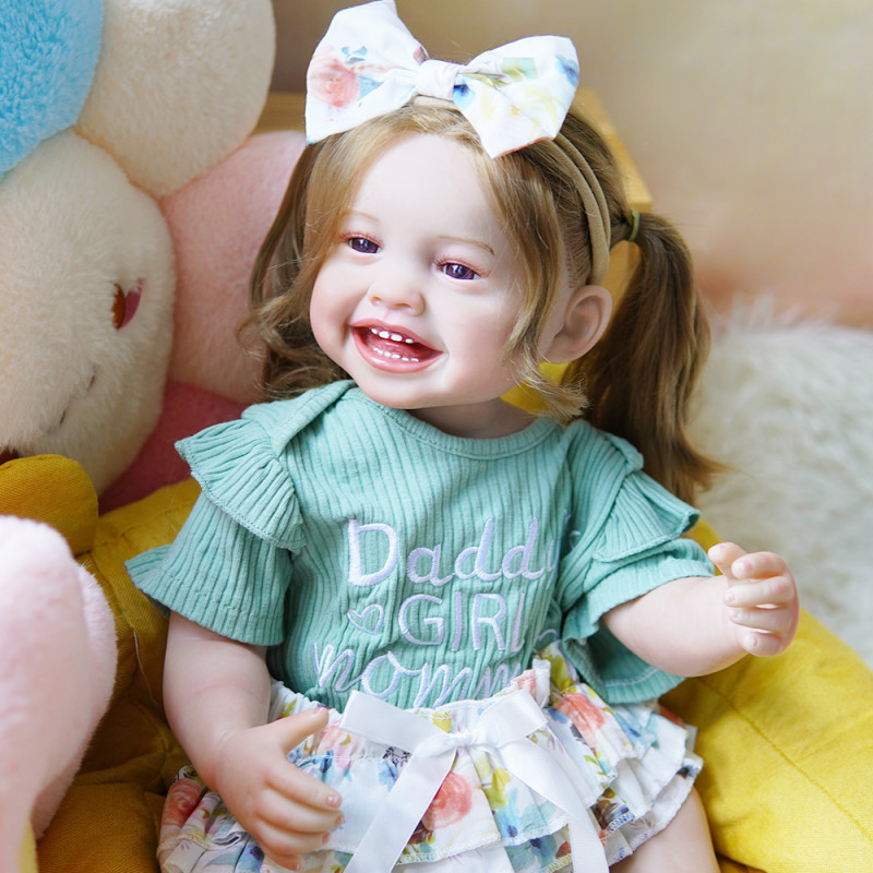 Силиконовая Коллекционная Кукла Реборн Reborn Девочка Ванесса Полностью Анатомическая ( Виниловая Кукла ) Высота 55 см