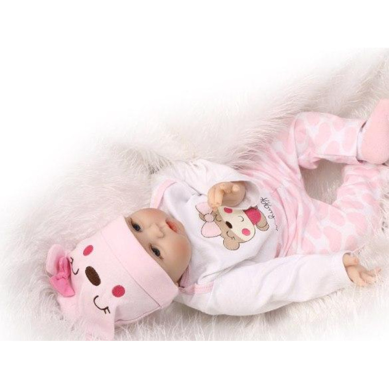 Силиконовая Коллекционная Кукла Реборн Reborn Девочка Пупс Пеппа (Виниловая Кукла) Высота 60 см