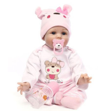 Силиконовая Коллекционная Кукла Реборн Reborn Девочка Пупс Пеппа (Виниловая Кукла) Высота 60 см