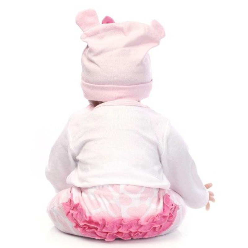 Силиконовая Коллекционная Кукла Реборн Reborn Девочка Пупс Пеппа (Виниловая Кукла) Высота 60 см