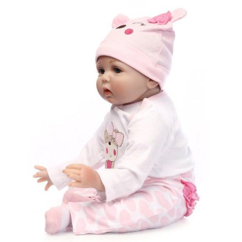 Силиконовая Коллекционная Кукла Реборн Reborn Девочка Пупс Пеппа (Виниловая Кукла) Высота 60 см