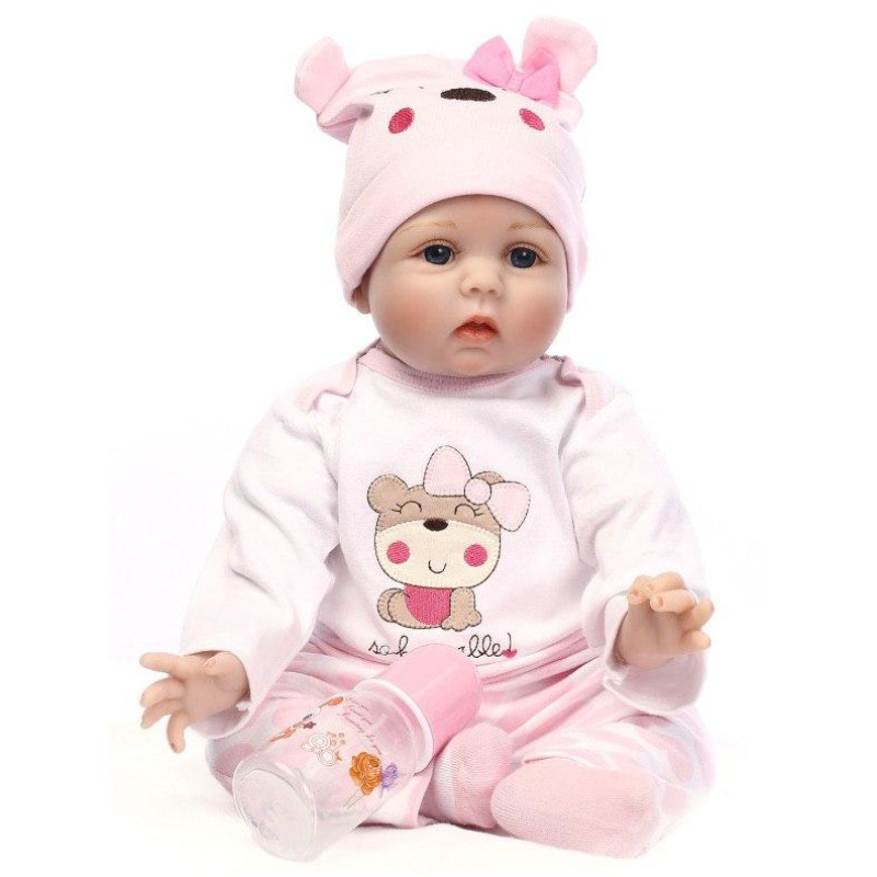 Силиконовая Коллекционная Кукла Реборн Reborn Девочка Пупс Пеппа (Виниловая Кукла) Высота 60 см