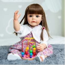 Силиконовая Коллекционная Кукла Реборн Reborn Девочка Власта Полностью Анатомическая ( Виниловая Кукла ) Высота 55 см
