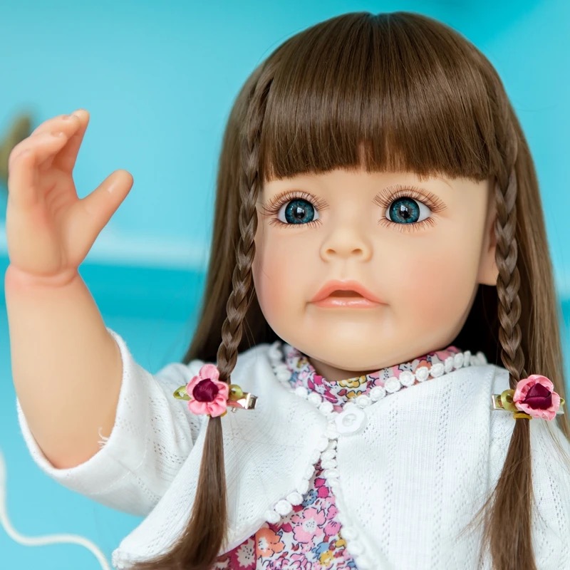 Силиконовая Коллекционная Кукла Реборн Reborn Девочка Власта Полностью Анатомическая ( Виниловая Кукла ) Высота 55 см