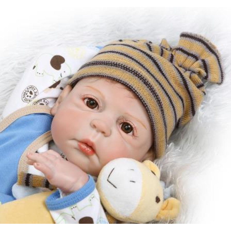 Силіконова Колекційна Лялька Реборн Reborn Дівчинка Катюша (Вінілова Лялька) Висота 60 см