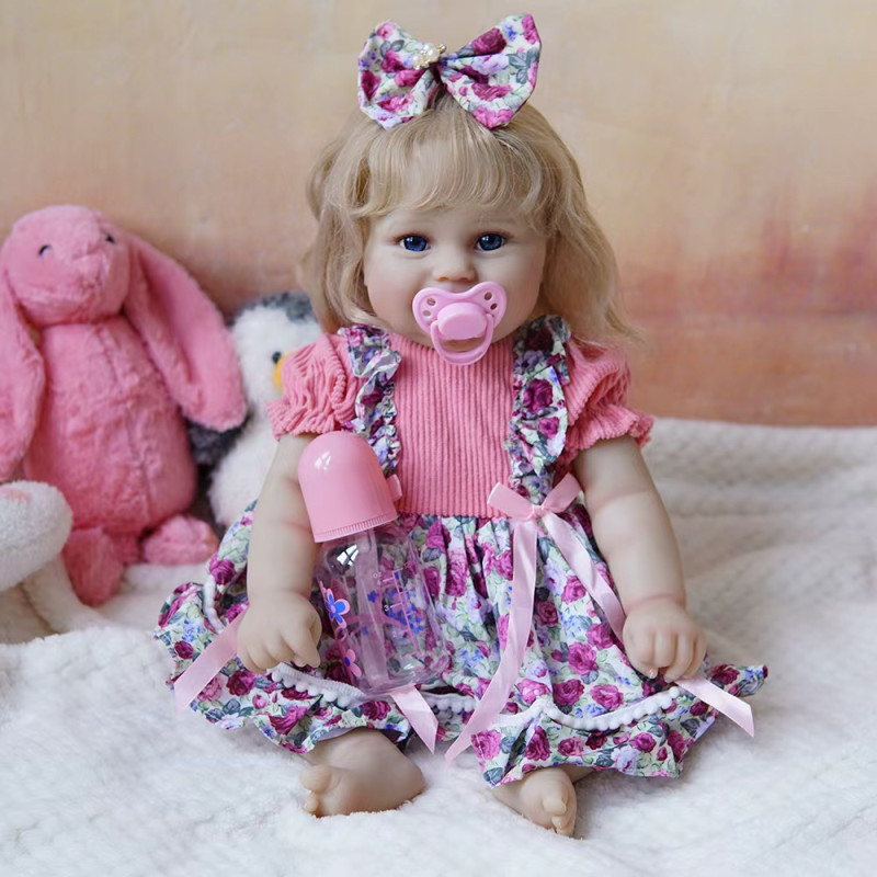 Силиконовая Коллекционная Кукла Реборн Reborn Девочка Ляля Полностью Анатомическая ( Виниловая Кукла ) Высота 50 см