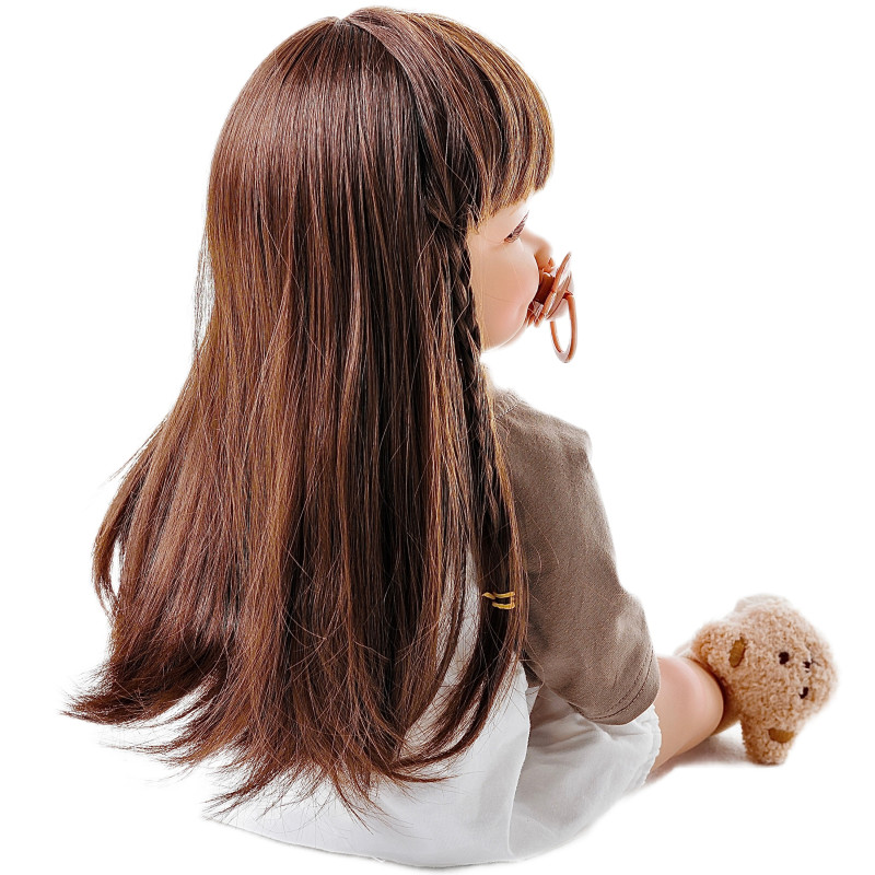 Силиконовая Коллекционная Кукла Реборн Reborn Девочка Даша Полностью Анатомическая ( Виниловая Кукла ) Высота 55 см