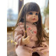 Силиконовая Коллекционная Кукла Реборн Reborn Девочка Лейла Полностью Анатомическая ( Виниловая Кукла ) Высота 55 см