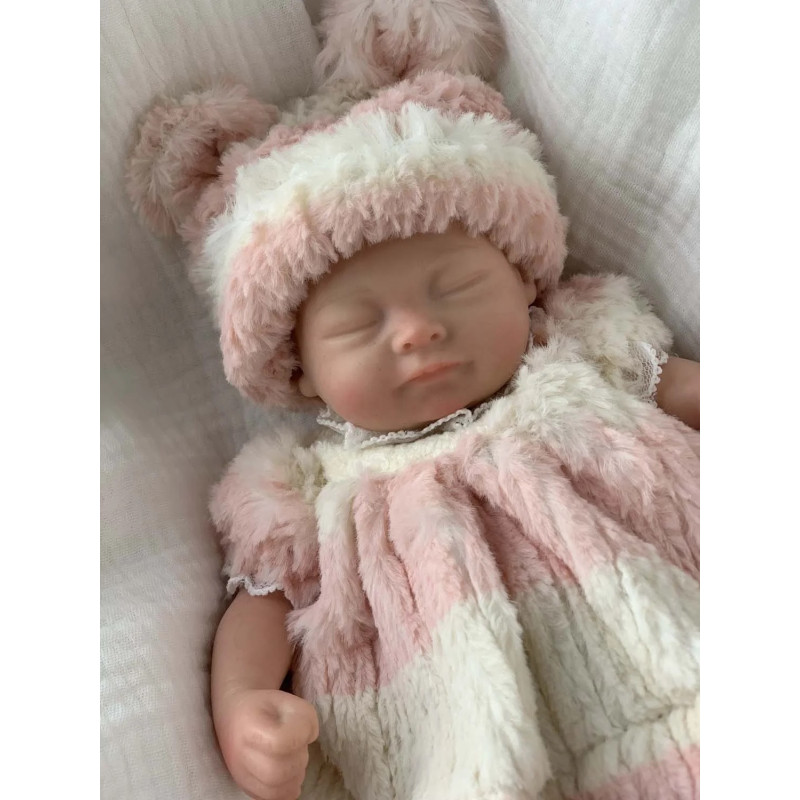 Силиконовая Коллекционная Кукла Девочка Пинки из Мягкого Литого Силикона Полностью Анатомическая Высота 28 см