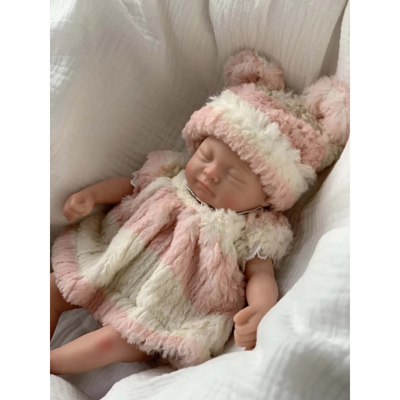 Силиконовая Коллекционная Кукла Девочка Пинки из Мягкого Литого Силикона Полностью Анатомическая Высота 28 см